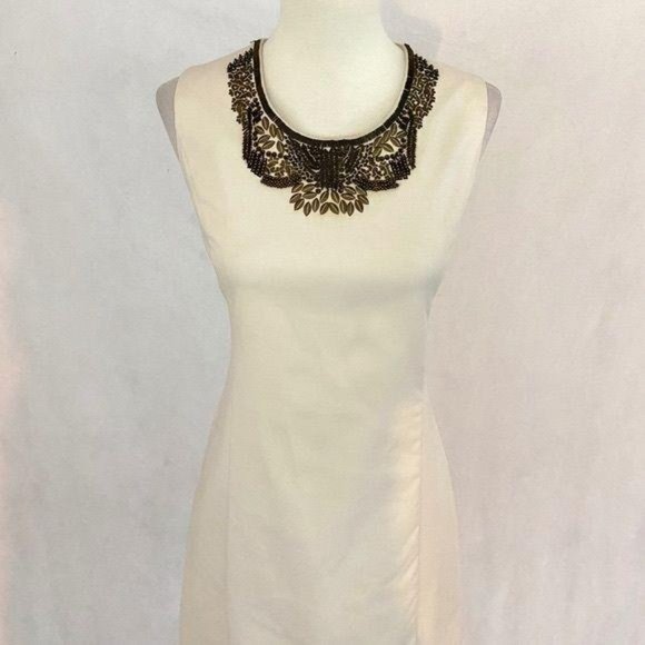 Ellavie Sleeveless Embellished Neckline Dress - Picture 3 of 10
